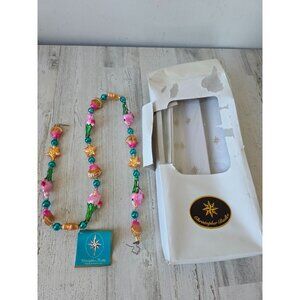 Radko vintage flamingo keys garland shell tropical beach starfish glass ornament